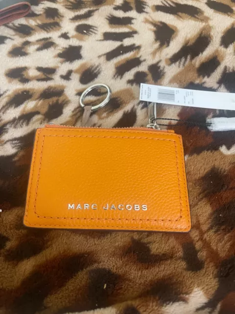 Marc Jacobs The Groove Simple Top Zip Leather Wallet Card Holder Coin Purse