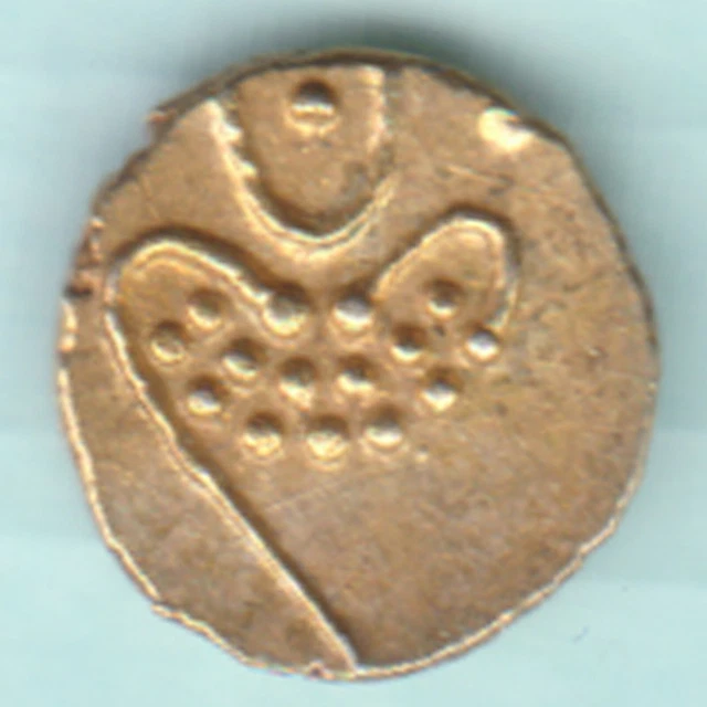 French India Cochin Gold Fanam Rare Small Coin