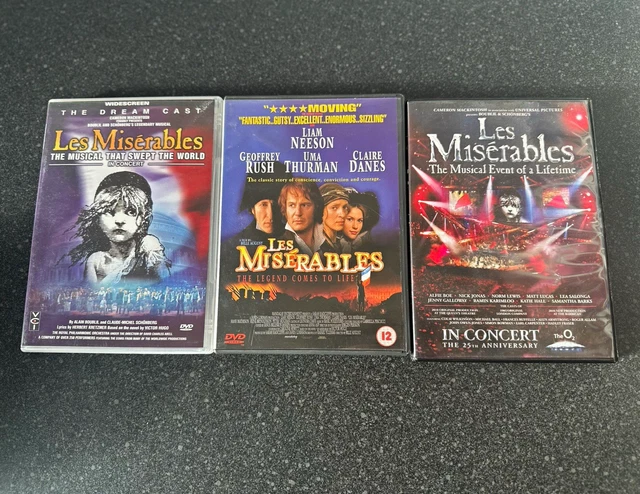 LES MISÉRABLES ANNIVERSARY Edition DVD bundle set £5.45 - PicClick UK