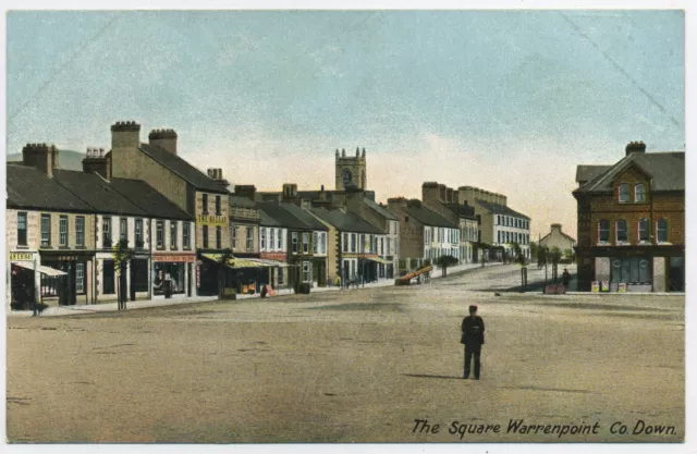 The Square Warrenpoint Co Down Northern Ireland Vintage Postcard N1