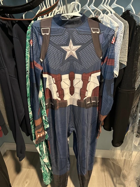 Captain American Costume Halloween Jumpsuit