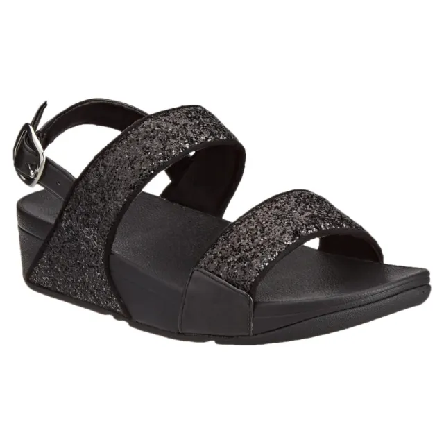 FitFlop Womens Sandals Lulu Glitter Back Strap Casual Buckle Synthetic