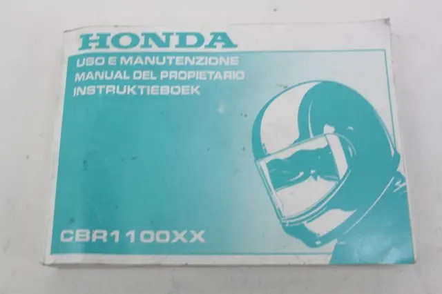 Manuale Uso E Manutenzione Honda Cbr 1100 Xx Super Blackbird Manual Propietario