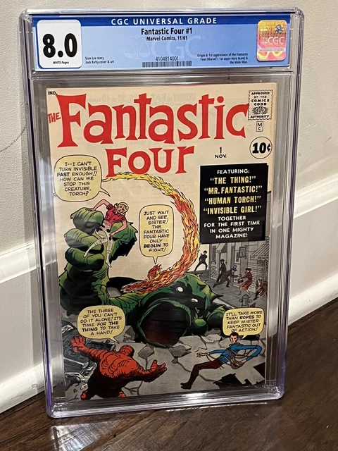 Fantastic Four #1 CGC 8.0 (1st app.) Presents Like 9:0￼ 4104814001 WHITE PGS