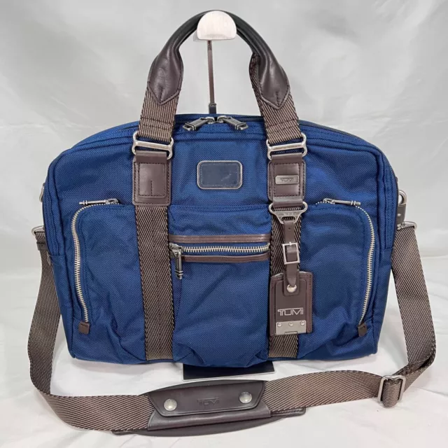 TUMI  22611BTH ALPHA BRAVO  Mcnair Slim Briefcase  business bag blue