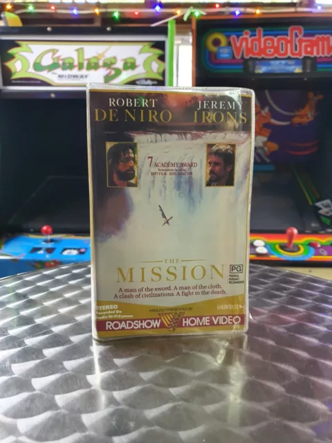 The Mission - Jeremy Irons VHS Movie - Video Tape - Big Box Ex Rental Clamshell