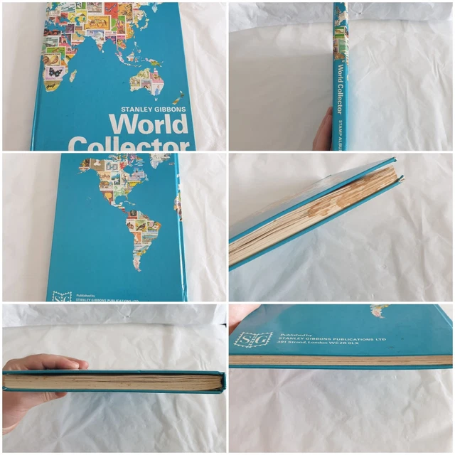 Vintage Stamp Album Stanley Gibbons World Collection With Stamps