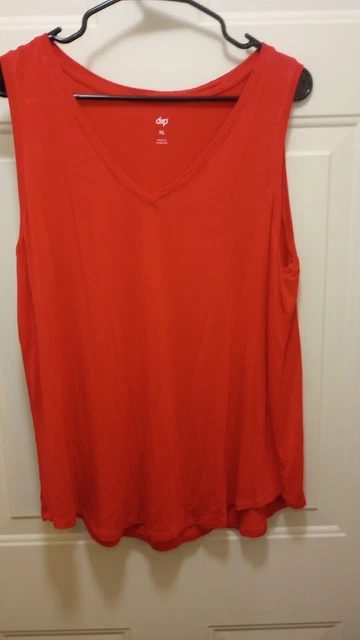 dip XL tank top hot pink redv neck