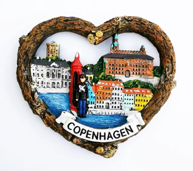 Kühlschrankmagnet 3D Souvenir Kopenhagen Dänemark Stadt Harbour Wacht Soldatenharz