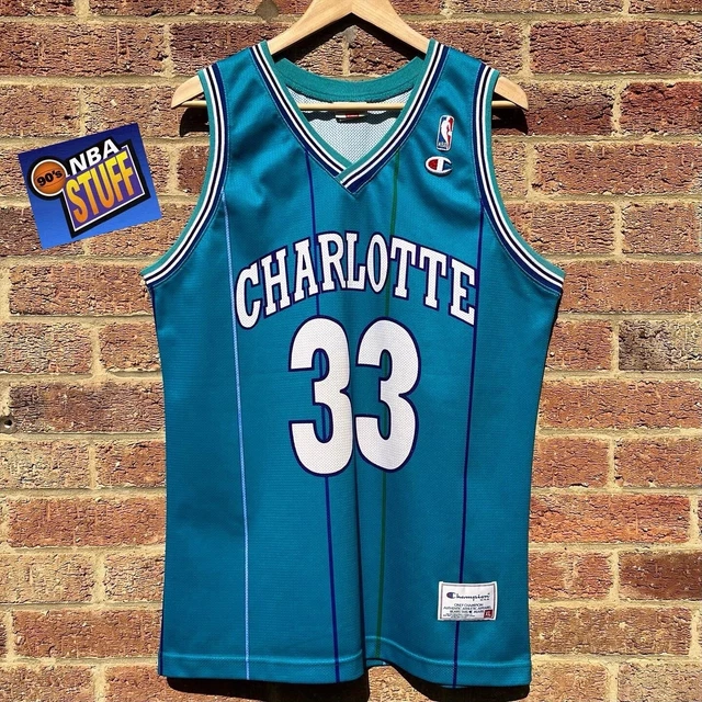 Alonzo Mourning Charlotte Hornets 92-93 HWC Swingman Jersey - Teal -  Throwback