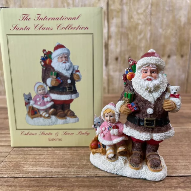🎄The International Santa Claus Collection ESKIMO "Eskimo Santa & Snow Baby"2002