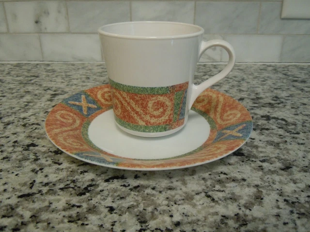 Corning Corelle Hecho En Ee. Uu. Taza Y Plato Patrón Arte Arena