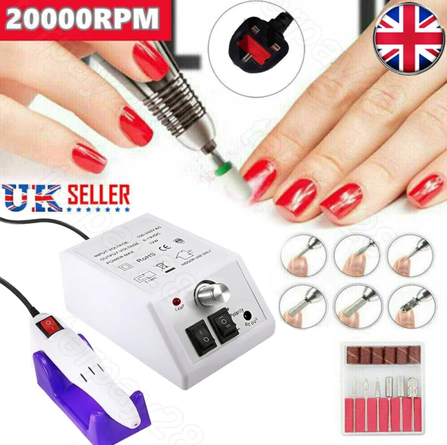 Electric Nail Drill Professional Machine Manicure Pedicure Portable Nail File Uk
