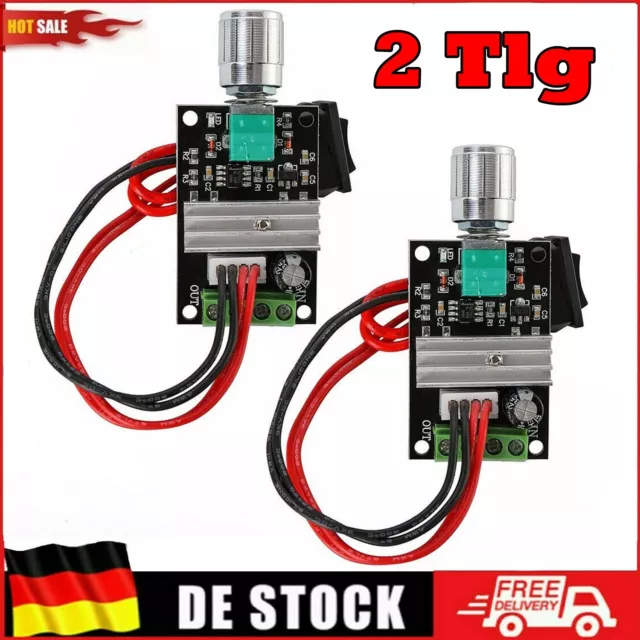 2 Tlg 3A 80W 6V~24V PWM 1203BB DC Motor Speed Controller Adjustable Reversible