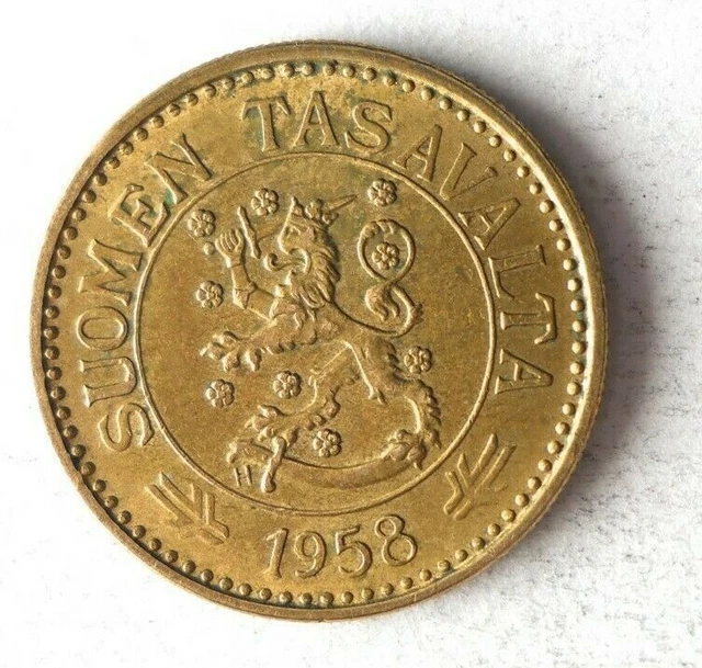 1958 FINLAND 10 MARKKAA - High Quality Collectible Coin - FREE SHIP - Bin #30