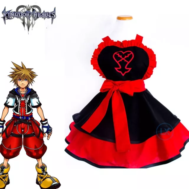 Kingdom Hearts Cosplay Costume Sora Lolita Kimono Dress Full Sets Sleeveless
