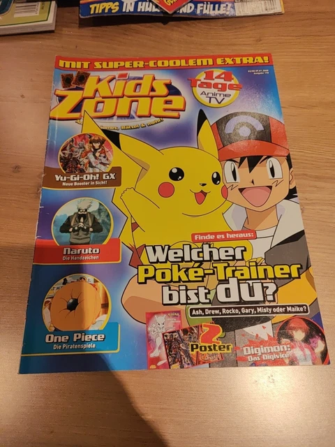 KIDS ZONE 6 Zeitschriften Ohne Poster Pokemon Edition One Piece YuGi