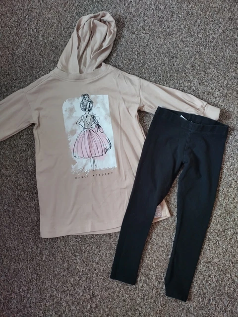 Girls Outfit Next Leggings And George Jumper Style Dress 4-5 Years
