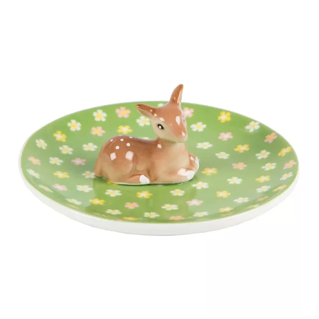 Exquisite Floral Small Brown Fawn Jewellery Dish Birthday Gift Present