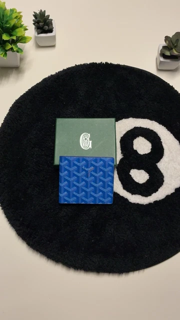 Portefeuille Simon Carter En Cuir - Couleur Bleu Marine, Bordure Rouge - Neuf Avec étiquettes