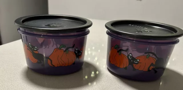 Tupperware individual treat bowls (halloween cat) 5x3