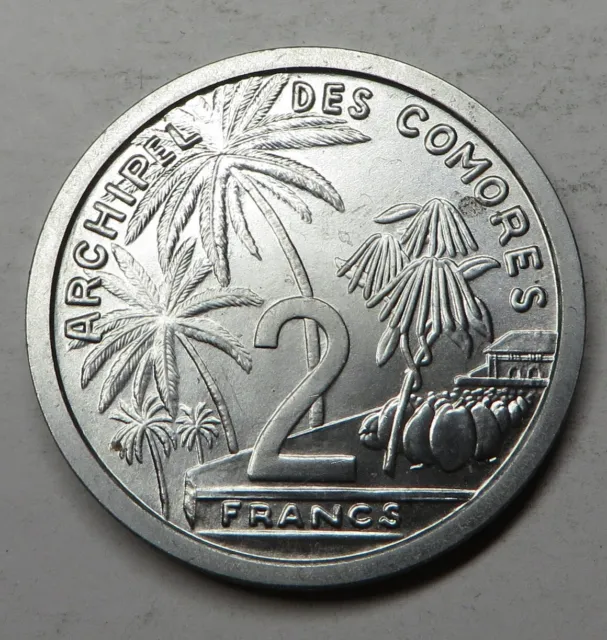 Comoros 2 Francs 1964(a) Aluminum KM#5 UNC