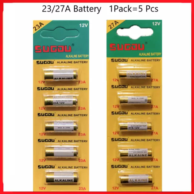 X5/10 23A 27A A23 A27 23 12V Alkaline Battery for Garage Car Remote Alarm