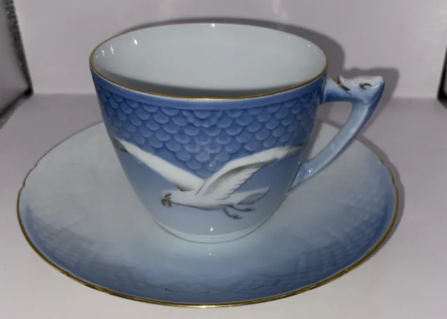 Bing & Grondahl Seagull Cup & Saucer Gold Rim 10 available Made In Denmark