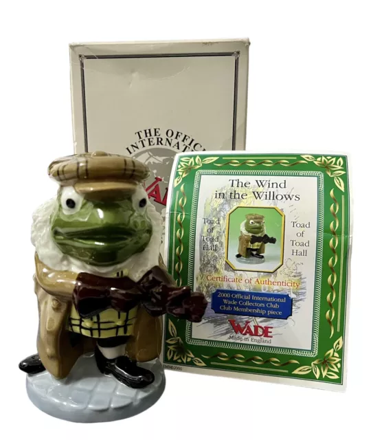 Wade Toad of Toad Hall Figure Collectors Club yr 2000 - Wind in the Willows MINT