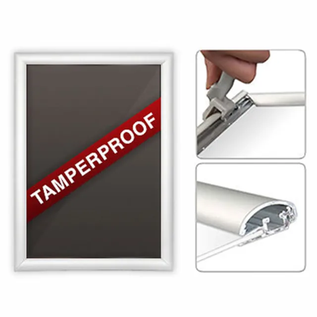 Snap Frames Tamperproof Security Poster Holder Retail Displays A4 A3 A2 A1 A0