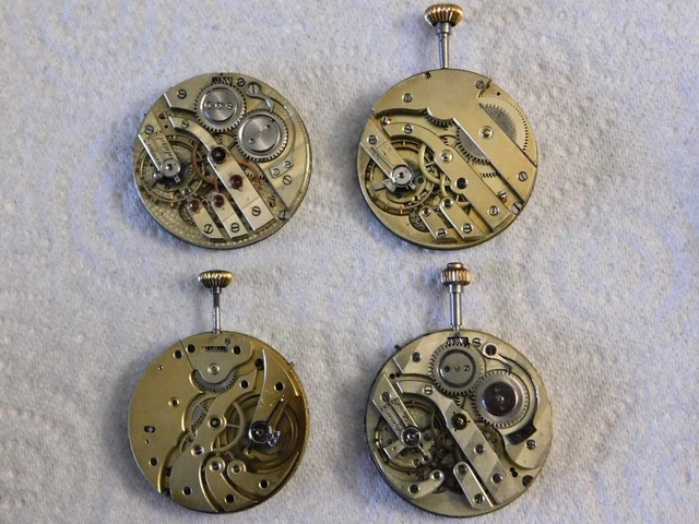 Lot De 12 Mouvements De Montre à Gousset Avec Cadrans émaillés - 19ème Siècle - Occasion Non Testés
