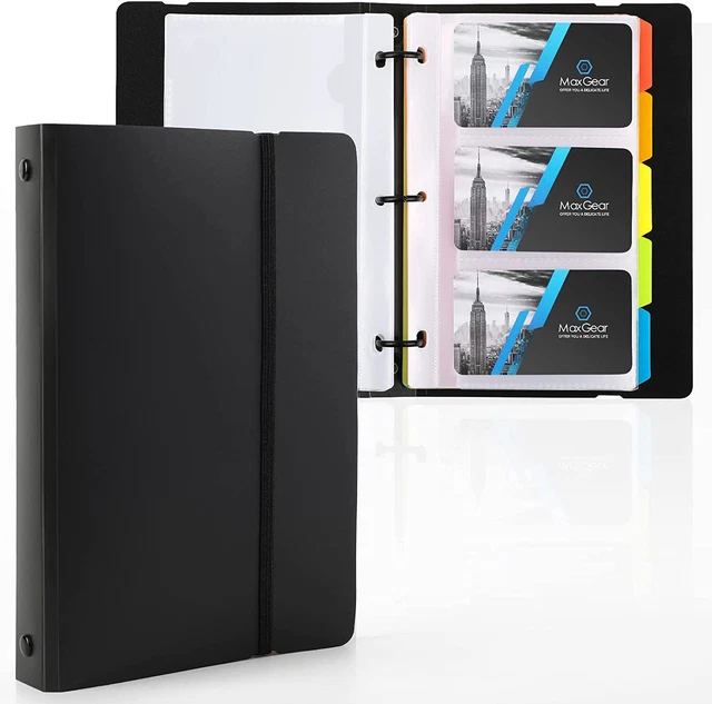 Business Card Organizer, Business Card Holder Book Credit Card Binder File Sleev