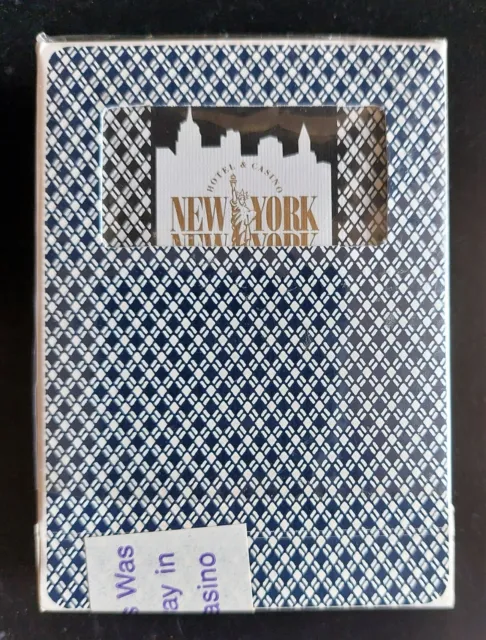 NEW YORK NEW YORK Hotel Casino ~ ARISTOCRAT Game Used Playing Cards ~ Blue Deck