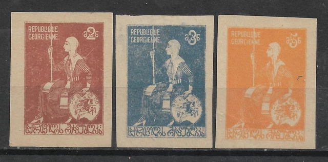 1920 GEORGIA Set of 3 MNG Stamps (Michel # 7B-9B)