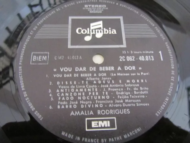 LP vinyl 33t / Amalia Rodrigues – Vou Dar De Beber À Dor, la maison sur le port 3