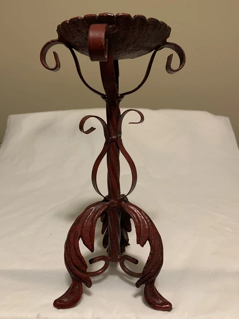 Wrought Iron Pillar Candle Holder