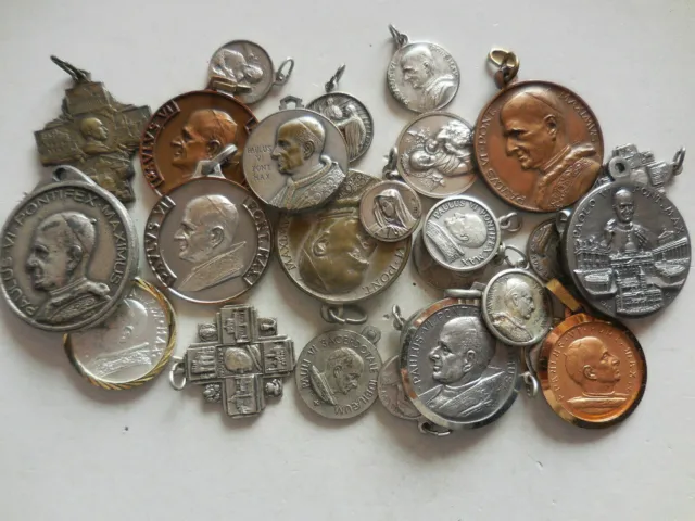 colección de 27 todas las diferentes medallas del Papa Pablo VI