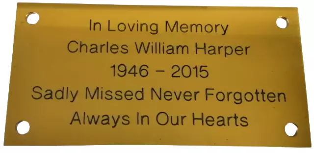 Engraved Brass Plaque 100 x 50mm Solid Brass Engraved Plaque/Name plate.