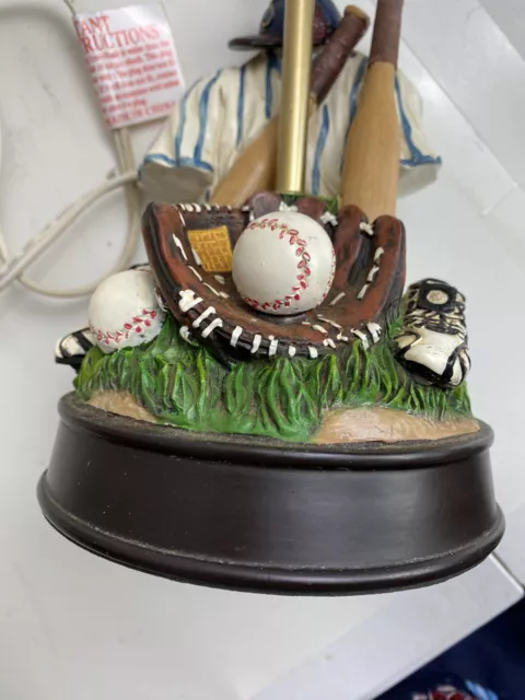 Vintage Children’s Youth Sports baseball lamp With Shade Bat Ball