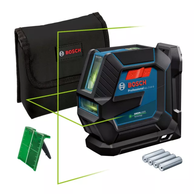 Bosch Gll 2-15 G Professionnel Vert Ligne Laser