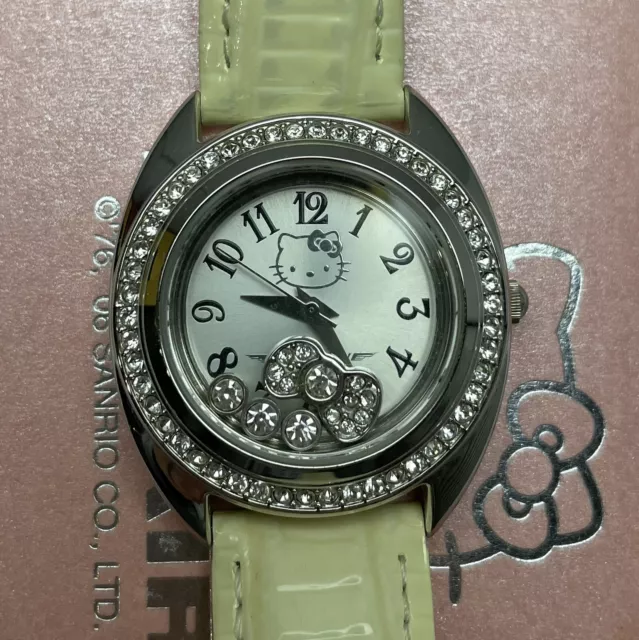 Sanrio EVA Air Hello Kitty Silver Women's Watch Crystal Accents Charms