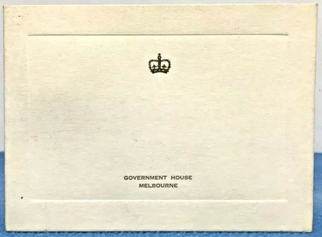 Government House Melbourne Australia Vintage Christmas Greetings Card 1950s