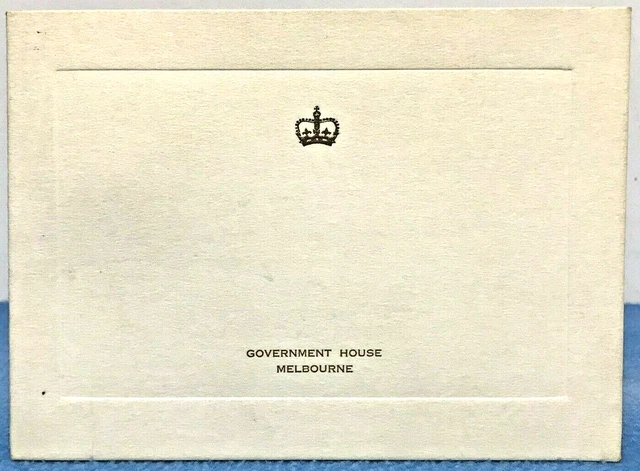 Government House Melbourne Australia Vintage Christmas Greetings Card 1950s