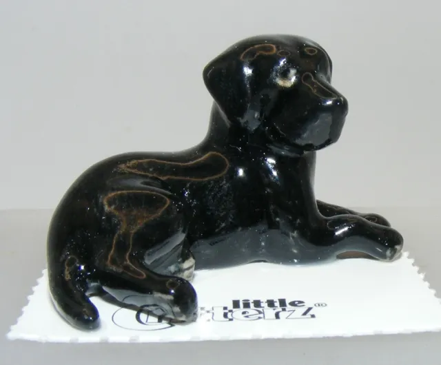 Little Critterz Miniature Porcelain Black Labrador Adult "Jake" LC1042