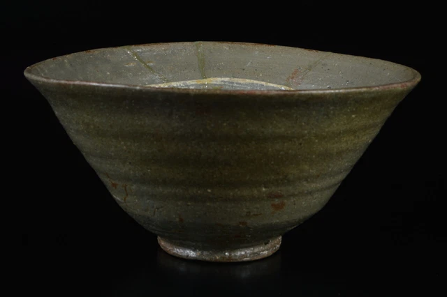 G3985: XF Korean Li Dynasty glay glaze Brush marks Kashiki DESSERT BOWL/dish