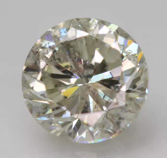 Certified 1.50 Carat J SI1 Round Brilliant Natural Enhanced Loose Diamond 7.03mm