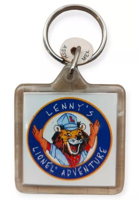 Vintage Lionel Trains Lenny The Lion Keychain Plastic Graphic Lenny The Engineer