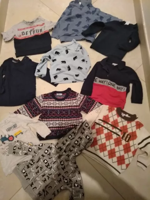 Preparo Lotto stock abbigliamento bambino 12  mesi 23 pezzi