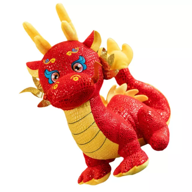 Coton Pp Enfant Poupée Mascotte Chinoise Animal Peluche Dragon De