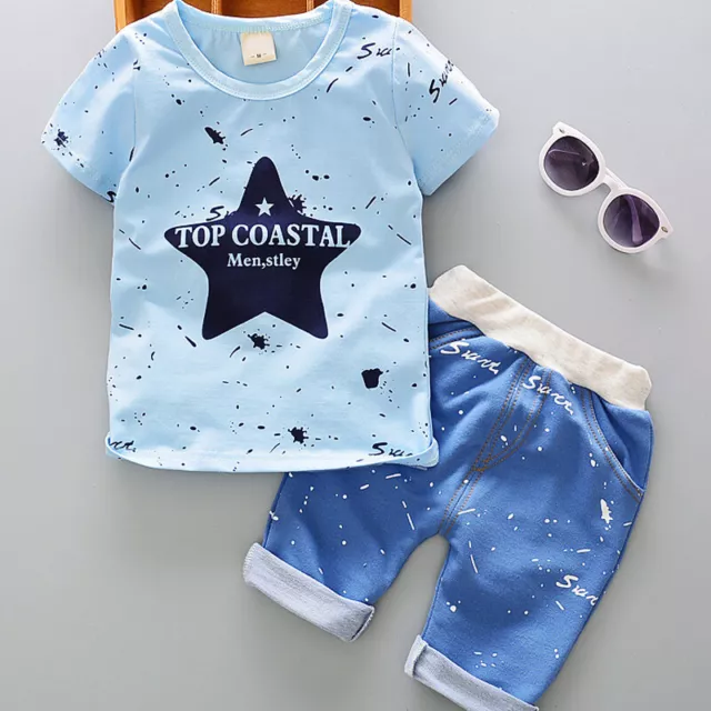 Nuova T-shirt estiva bambini bambini bambini bambini bambini bambini + pantaloncini 11